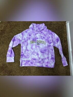 JMU Dukes Lavender Tie-Dye Pullover Hoodie